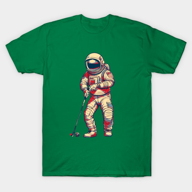 Astronaut Golf Player T-Shirt by DesignArchitect